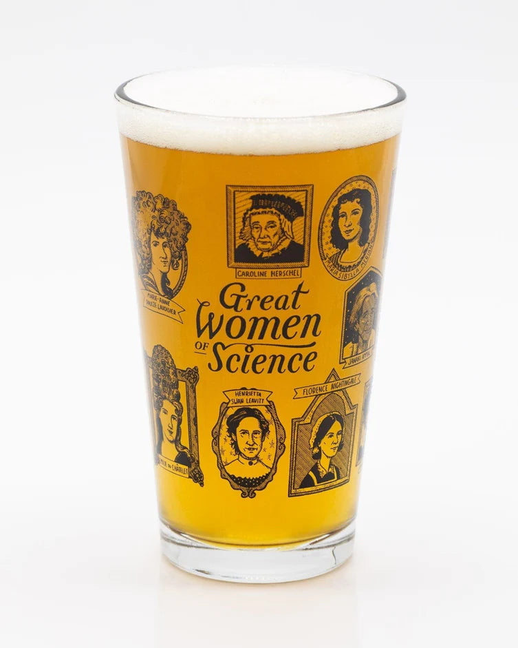 Great Women of Science Beer Glass