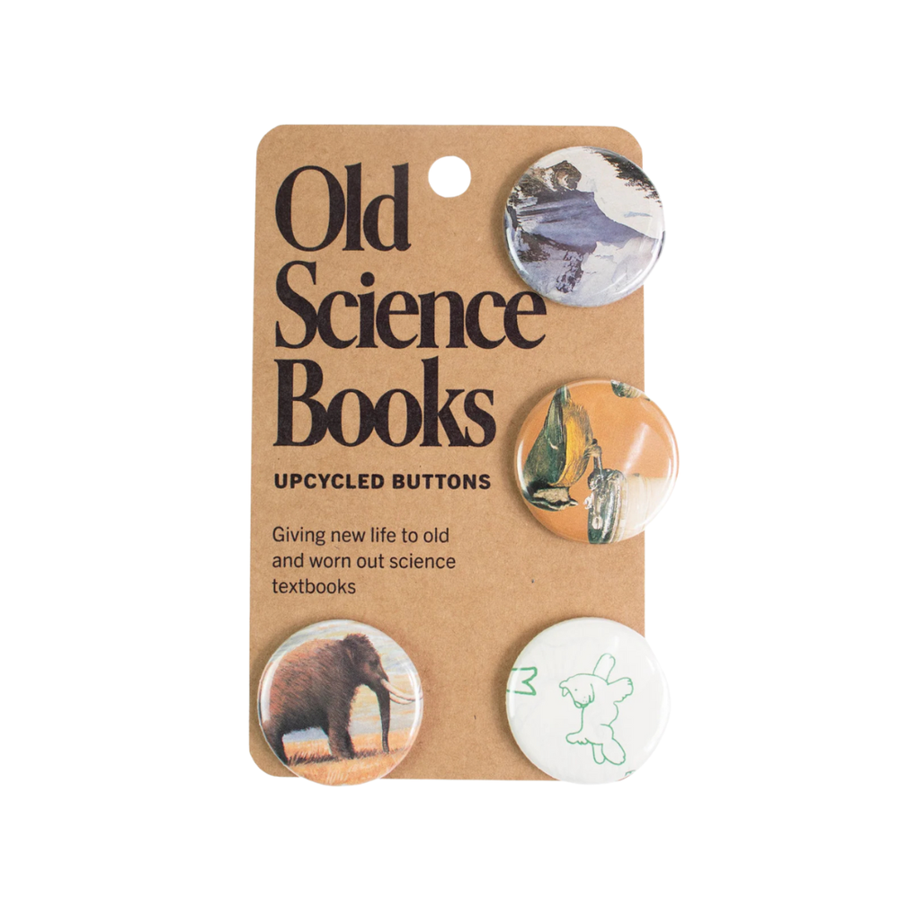 Old Science Books: Upcycled Buttons