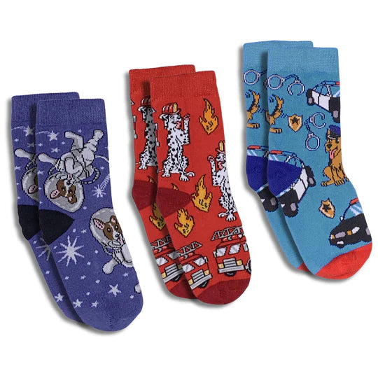 Good Luck Sock-Astronaut, Fire Fighter and Police Dog